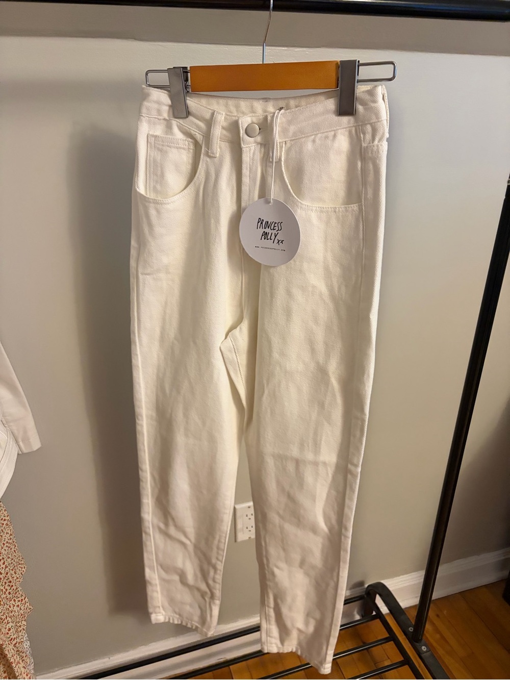 Grace Off-White Mom Jean Denim